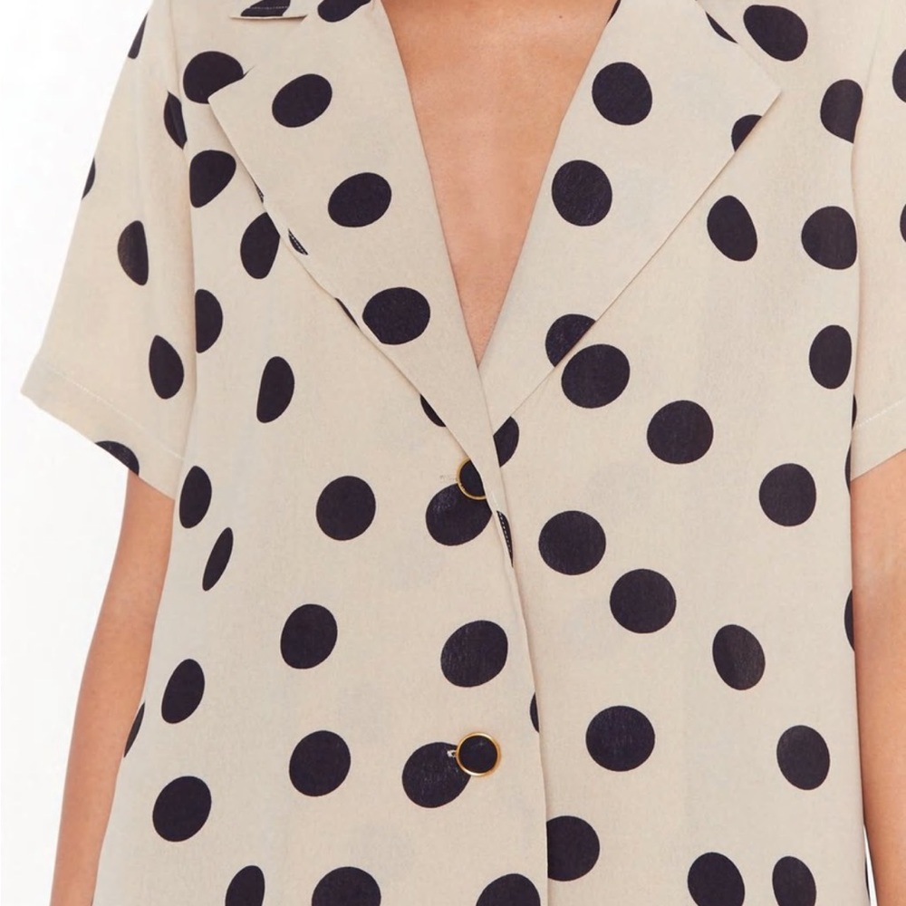 NWOT Polka Dot Blouse - Picture 2 of 5